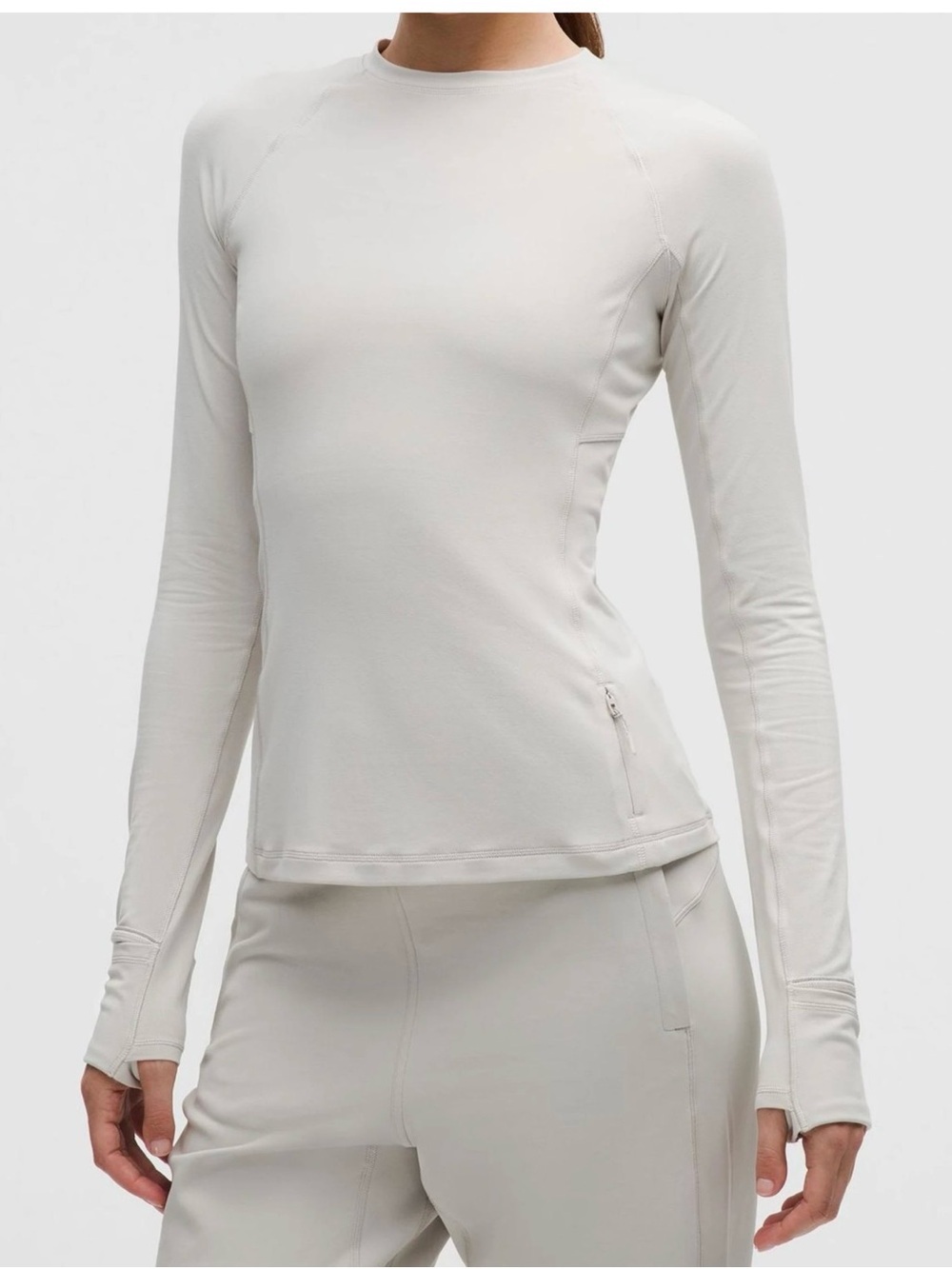 lululemon athletica Rulu Long Sleeve Top in Dove Gray